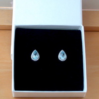 BOXED GIFT/Sterling Silver Blue Topaz & Cz Stud Earrings/Topaz Earrings/Topaz Jewellery/Topaz Jewelry/Gemstone Earrings/UK - Thumbnail 7