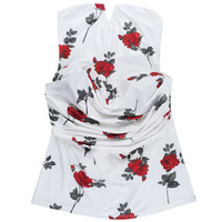 Sexy sleeveless backless rose mini skirt - Thumbnail 3