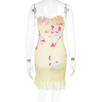 Forest style temperament casual versatile printed tube top hip skirt - Thumbnail 3