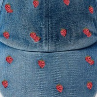 Strawberry Sunflower Embroideried Baseball Hat - Thumbnail 2