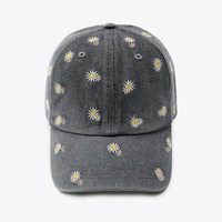 Strawberry Sunflower Embroideried Baseball Hat - Thumbnail 4
