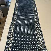 Le Dramont Shawl: Dark Teal Blue - Thumbnail 4