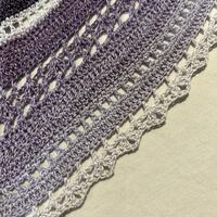 Adalia Shawl in Purple and Black - Thumbnail 3