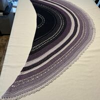 Adalia Shawl in Purple and Black - Thumbnail 4