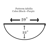 Adalia Shawl in Purple and Black - Thumbnail 5