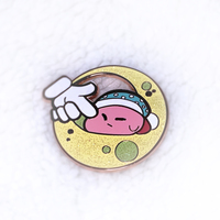 Pink Puff Dreams Enamel Pin - Thumbnail 1