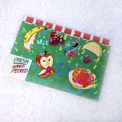 Fruit flock sticker sheet
