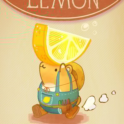 Fresh lemon mini-print 3.5" x 5"