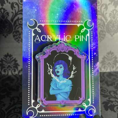 'spill' 2.5" acrylic pin