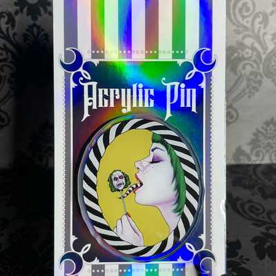 'beetle pop' 2.5" acrylic pin