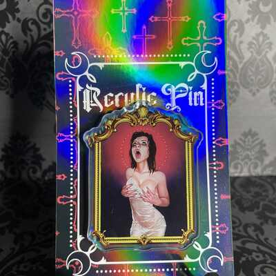 'baptism' 2.5" acrylic pin