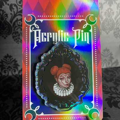 'my untrue love' 2.5" acrylic pin