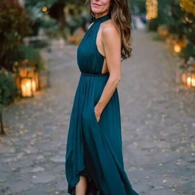 Simple a line chiffon mother of the bride/ groom dresses formal evening dress