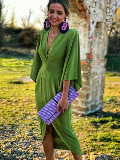 Sexy V Neck Green Prom Dress Evening Formal Gown Brithday Party Dress