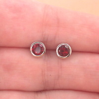 BOXED GIFT SET/Garnet Pendant & 18" Silver Chain/Garnet Necklace/Red Garnet Jewellery/Garnet Jewelry/Garnet Jewelery/Garnet Earrings/UK - Thumbnail 6