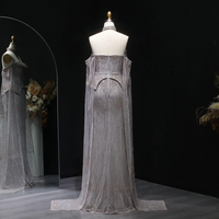 Evening Dress with Flowing Sleeves  - Thumbnail 4