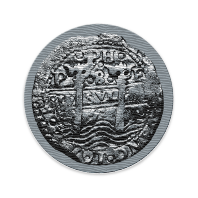 Coin sunken treasure embroidered patch no. 5