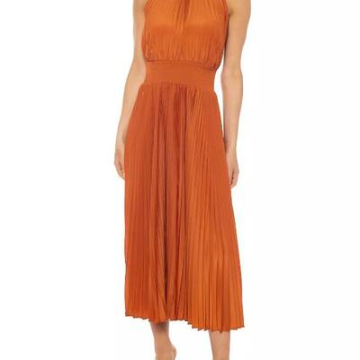 Orange mother of bride dress