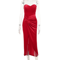 Temperament sexy slim-fitting herringbone velvet dress - Thumbnail 6