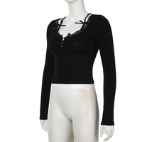Sexy suspender color-block burnt-out sleeveless strappy slim-fit short dress - Thumbnail 3