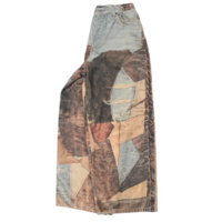 BAGGY DENIM WITH PATCHWORK DESIGN PRINT  - Thumbnail 2