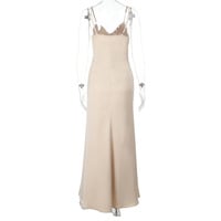 Holiday style slit dress with padded chest - Thumbnail 5