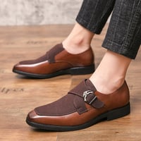 Men's formal shoes business slip-on monk shoes 2 colors - Thumbnail 4