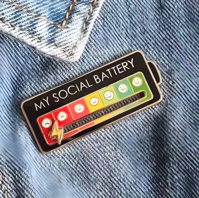MY SOCIAL BATTERY PIN