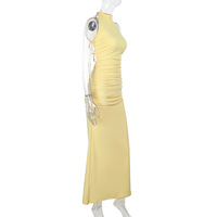 Gathered backpack-revealing hip skirt for banquets and seniors - Thumbnail 3