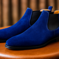 Men's Royal Blue Base New Dress Outfit Chelsea Shoes - Thumbnail 1