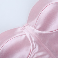 Solid color waist slim tube top dress - Thumbnail 3