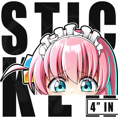 4" vinyl stickers: bocchi peeker