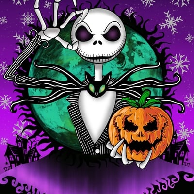 King of pumpkins print