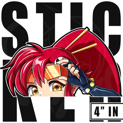 4" vinyl stickers: yoko peeker