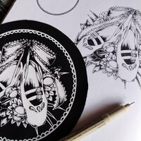 NEW! Ballerina Shoes & Spiked Balls Kawaii Goth Sew-on Patches - Thumbnail 5