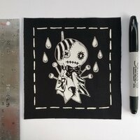 NEW! Voodoo Teru Teru Bozu Japanese Kawaii Punk Sew-on Patches - Thumbnail 1