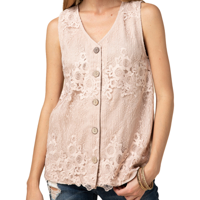 Sand lace tank