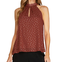 Glitter Dot Halter Top - Thumbnail 2
