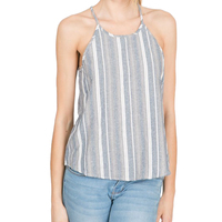 Blue Stripe Racerback Tank - Thumbnail 1