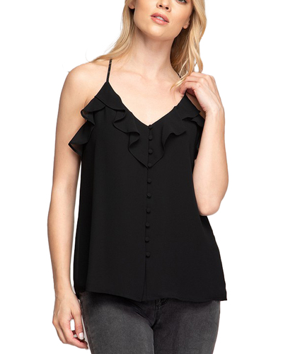 Black Ruffle Top