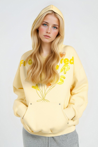 Retro Fun Balloon Letter Print Hoodie