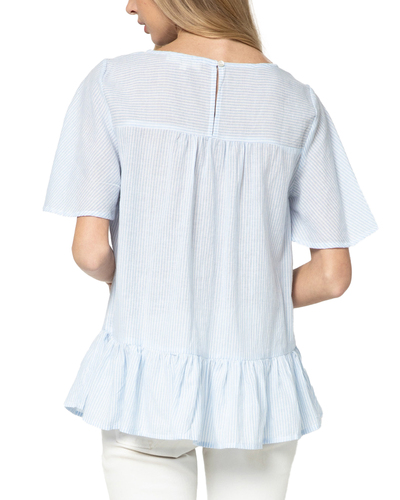 Baby Blue Peplum Top