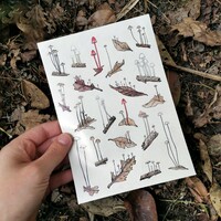 Tiny Fungi Sticker Sheet - Thumbnail 1