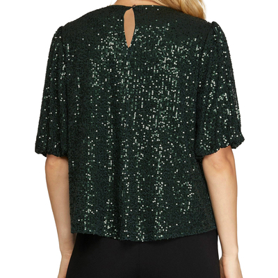 Sequin green top