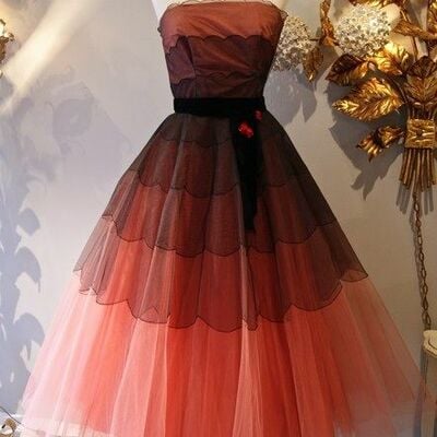 1950s vintage tulle prom dress evening formal gown brithday party dress - Thumbnail 2