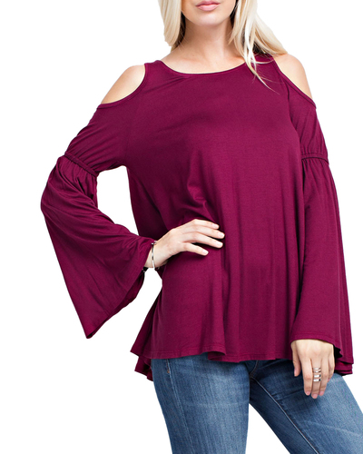 Trapeze Cold Shoulder Top