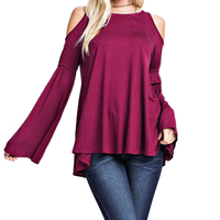 Trapeze Cold Shoulder Top - Thumbnail 1