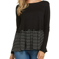 Black Flouncy Top - Thumbnail 1