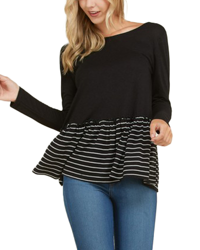 Black Flouncy Top