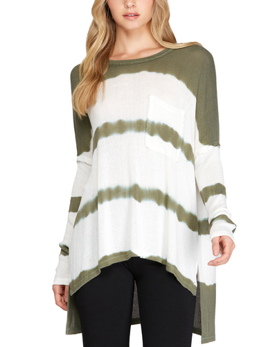 Olive Tie Dye Knit